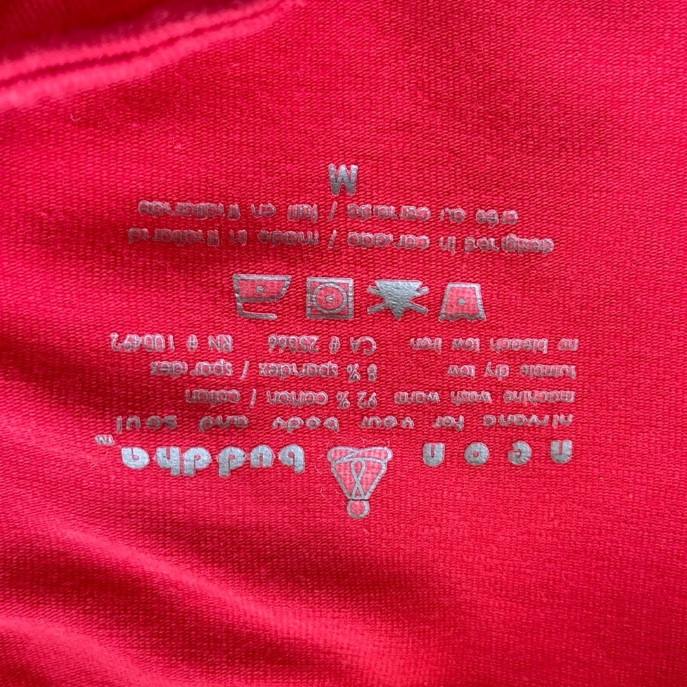 Neon Buddha Coral Button Down Jacket Medium Artsy Boho Cotton Lagenlook - Picture 6 of 8